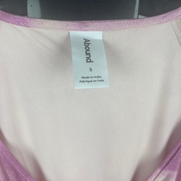 Abound Abstract Floral front tie short sleeve pink/purple dress size sma… - Picture 5 of 8